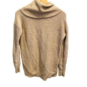 ⭐️ Loft Taupe Ribbed Cowl Neck Sweater